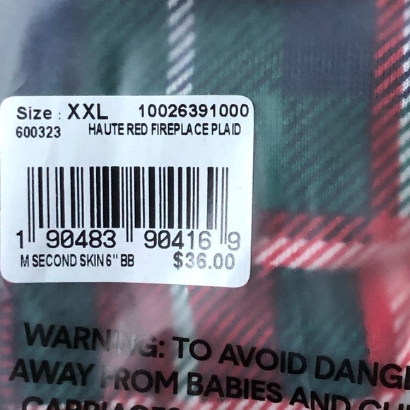 Tommy John Boxer Second Skin Haute Red Fireplace Plaid Size XXL - Picture 6 of 6